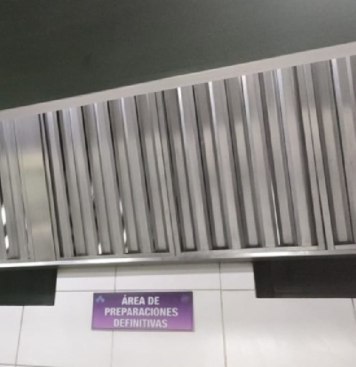 Filtros de acero inoxidable de una campana